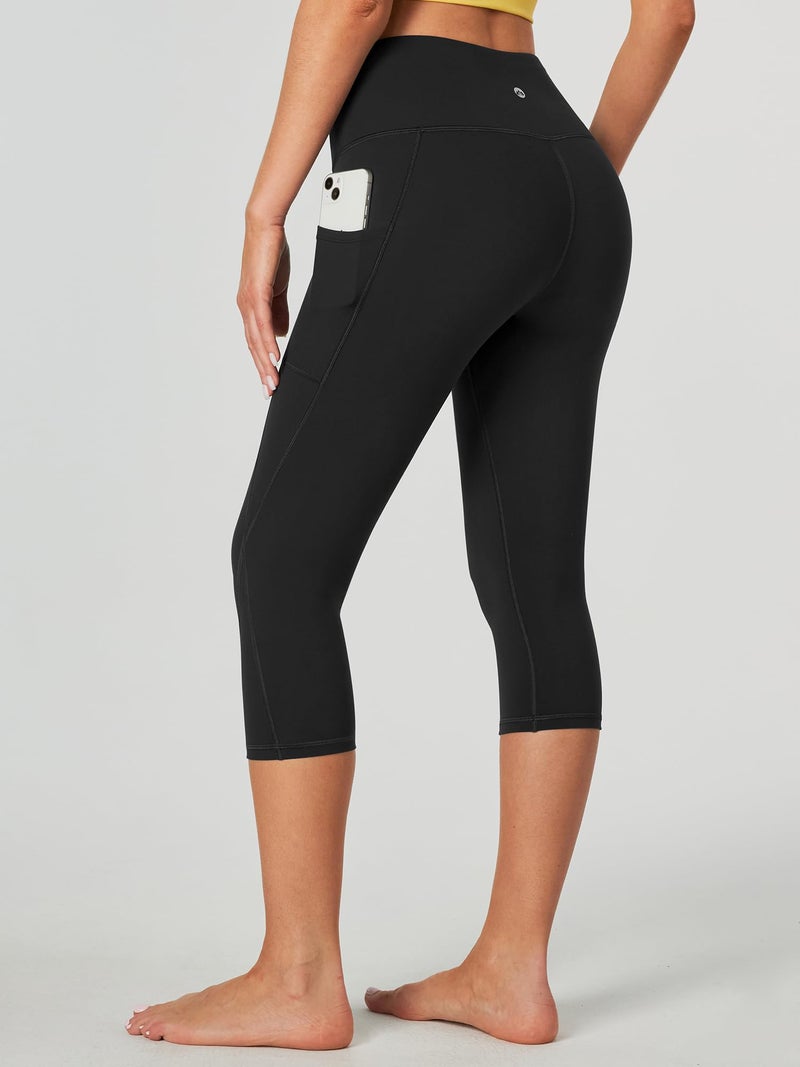 Heathyoga Capri Leggings for Women High Waisted Capri Leggings with Pockets for Women Tummy Control Yoga Pants Women - Image 1
